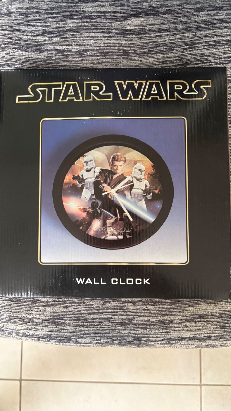2002 NECA Star Wars Episode II Attack of the Clones Wall Clock Boxed