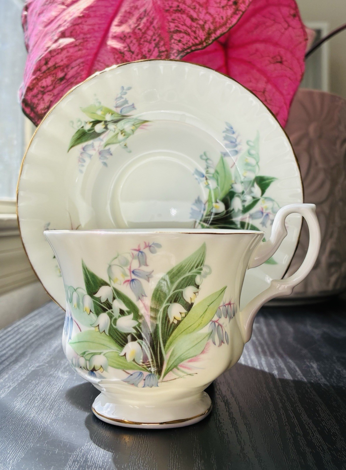 Royal Albert Bone China Summertime Series Cheverell Floral Tea Cup & Saucer Set