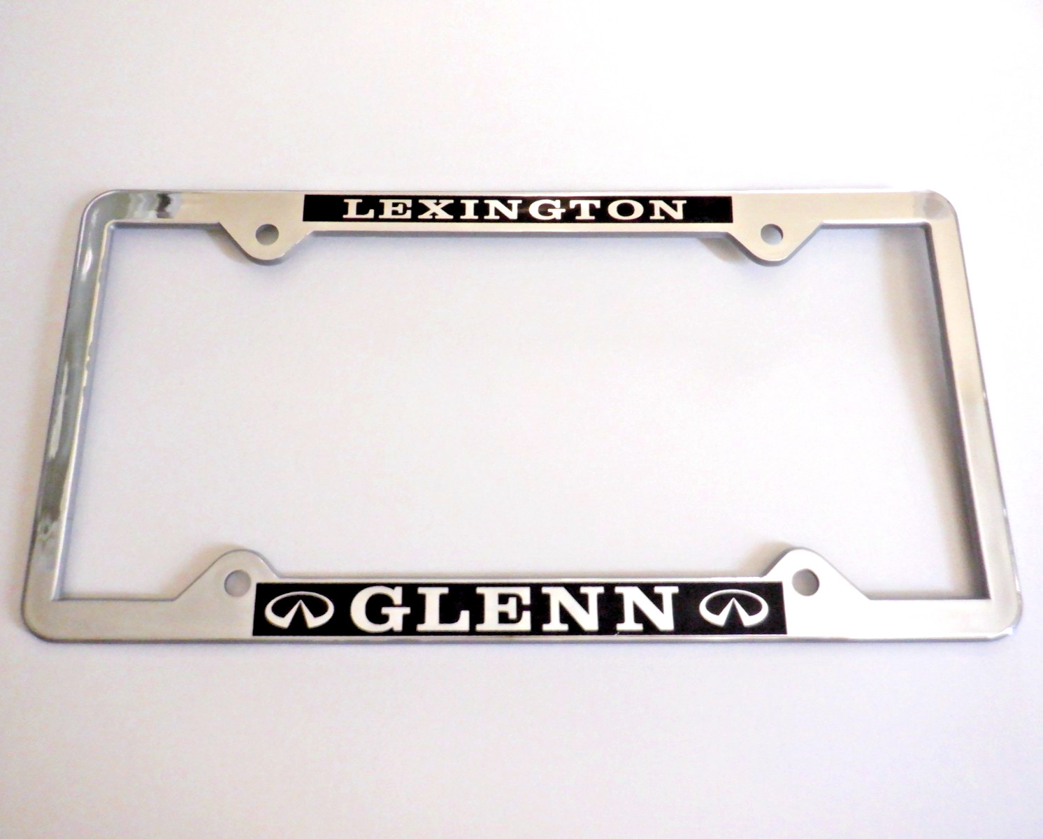 NOS 1990s Glenn INFINITI LEXINGTON KY Dealer LICENSE PLATE FRAME Nissan Datsun
