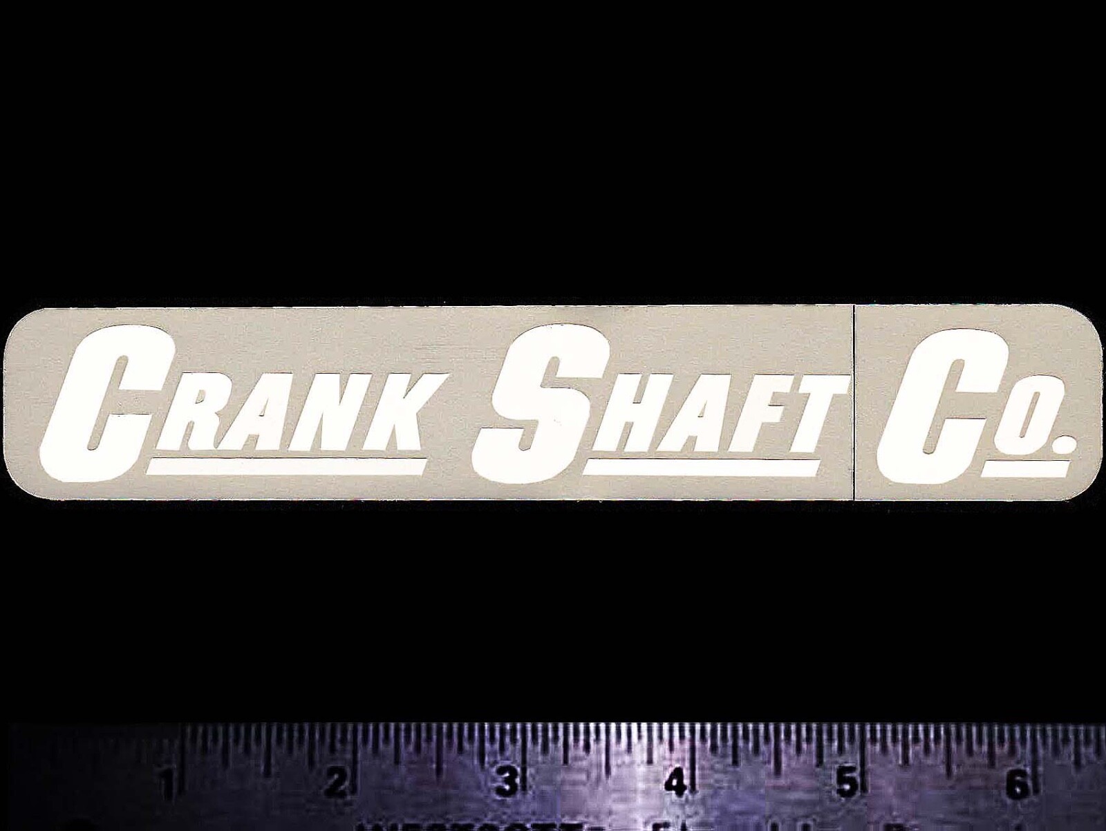 CRANK SHAFT CO. - Original Vintage 1960\'s 70\'s Racing Decal/Sticker White