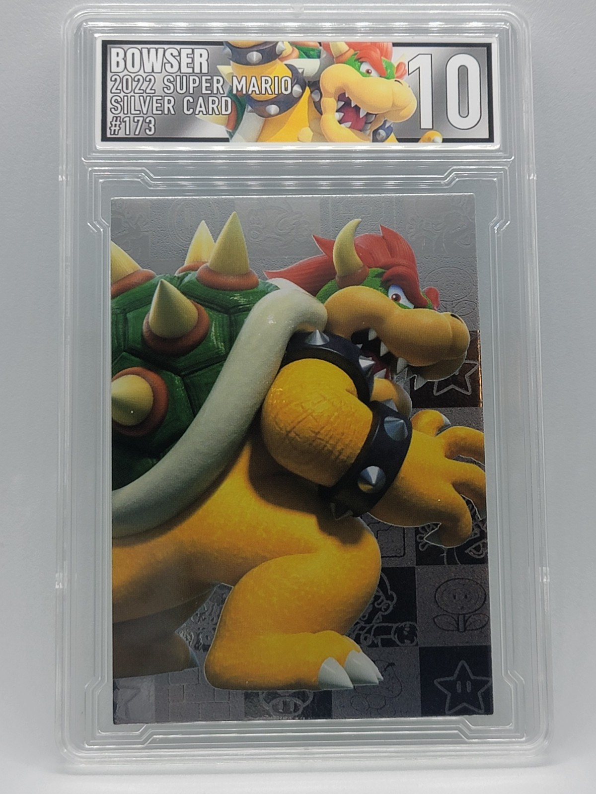 2022 Panini Super Mario Brothers Bowser Silver #173 EGC 10 c~B 2022 Panini Super Mario Brothers Bowser Silver #173 EGC 10 c~B