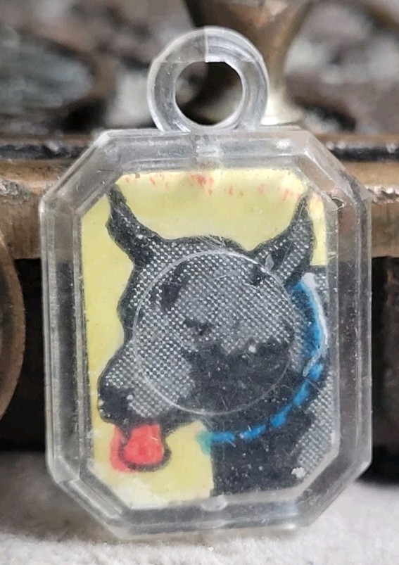 Vintage Photo Charm W DEVIL The Wolf/Dog From The Phantom And MAMA Katzenjammer