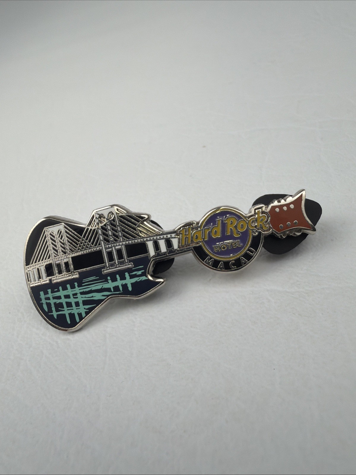 Hard Rock Cafe Hotel Macau Guitar Lapel  Pin Badge Collectible Vintage CLOSED