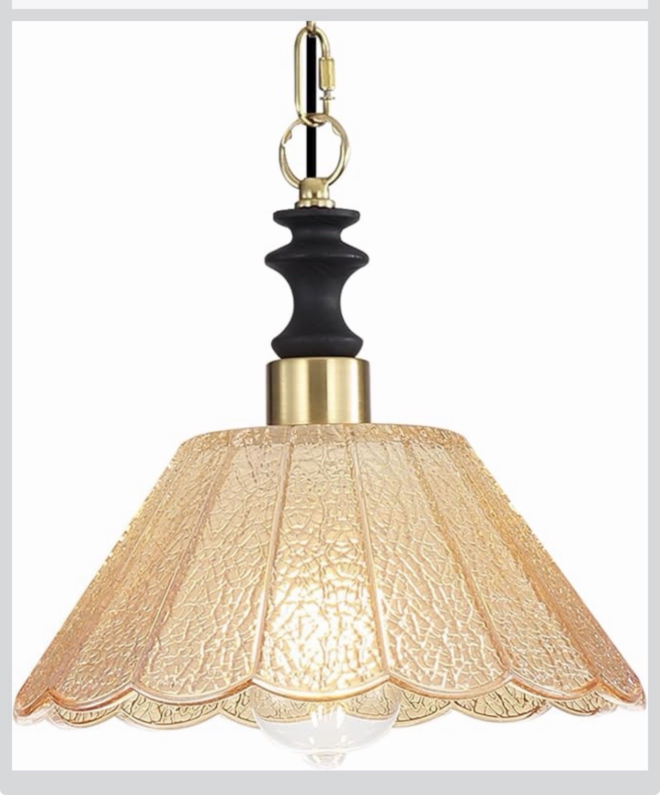 EFINEHOME Glass Modern Farmhouse Pendant Light 1-Light Indoor Hanging Lamp Gold EFINEHOME Glass Modern Farmhouse Pendant Light 1-Light Indoor Hanging Lamp Gold