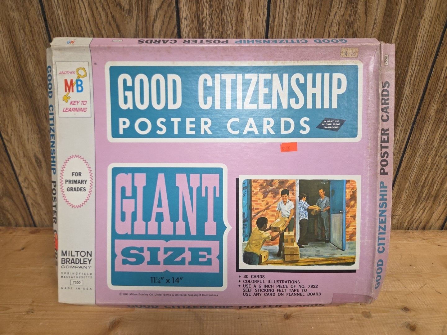 Vtg 1968 Milton Bradley Good Citizenship POSTER  CARDS 