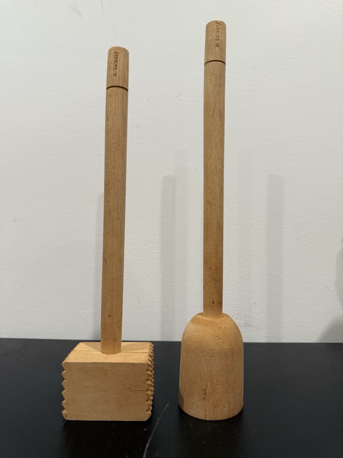 Vintage Wooden Potato Masher And Cabbage Stomper Made In West Germany