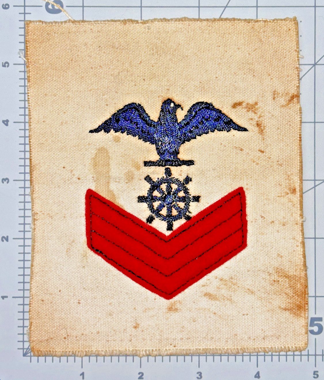 1885 - 1893 US Navy 1st Class Chief Quartermaster Rate Inv# K8086