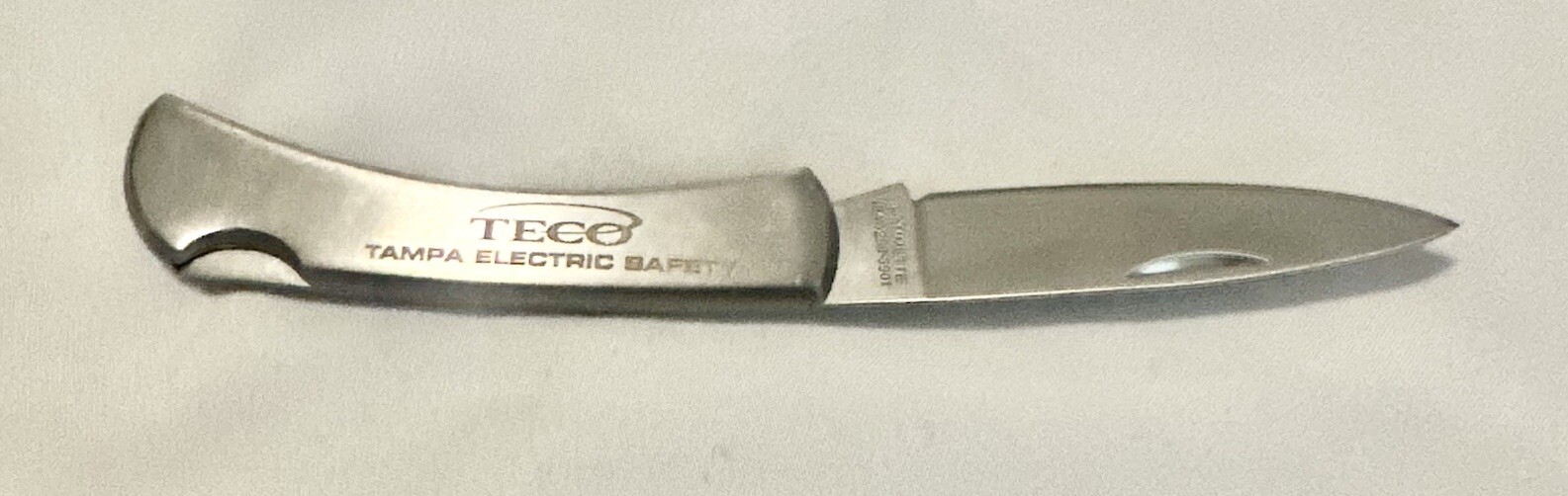 Vintage TECO Stainless Steel Knife Advertising Tampa Electric Co Safety New