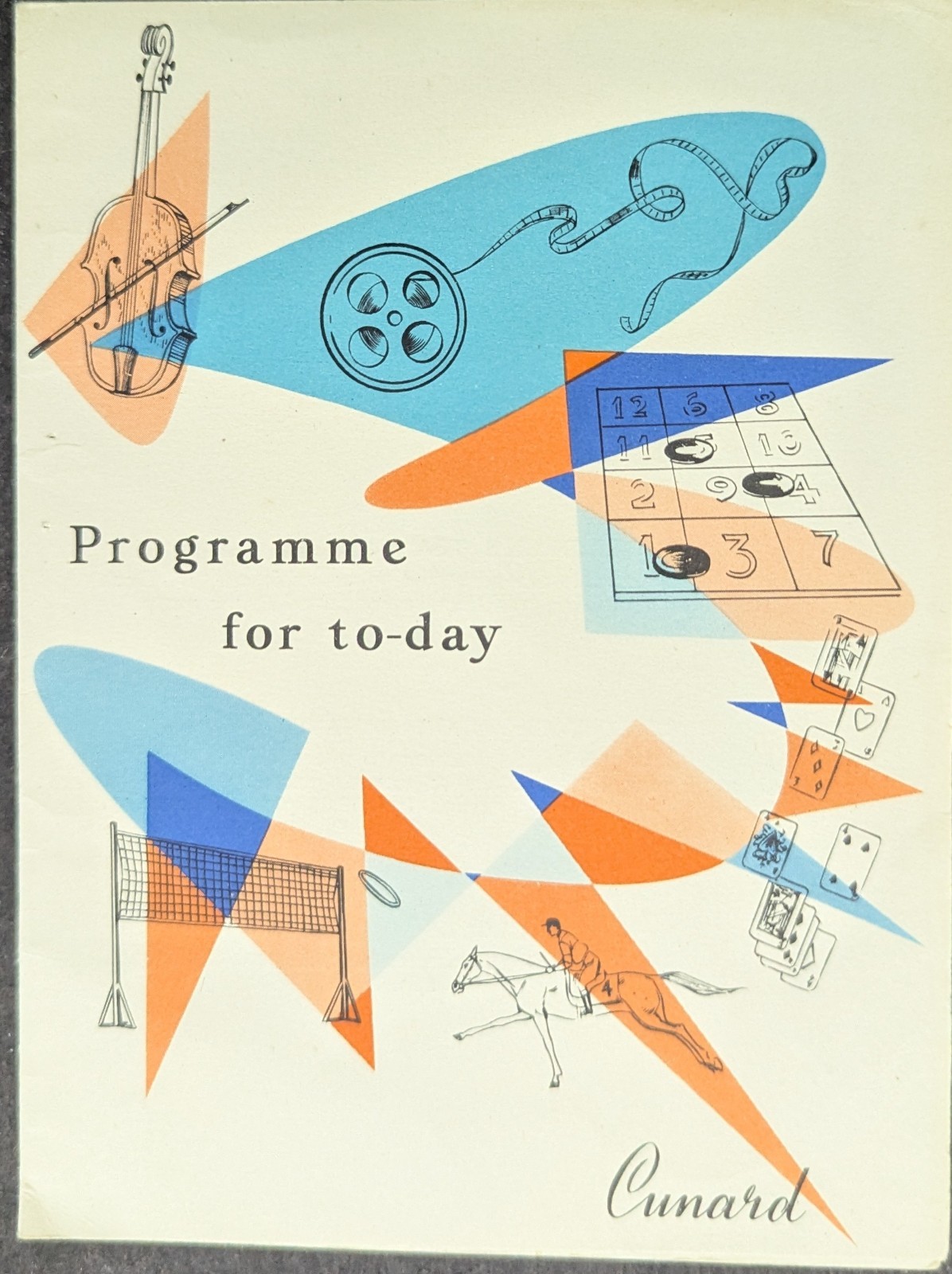 ***VINTAGE 1958 CUNARD LINE R.M.S. QUEEN MARY PROGRAMME OF EVENTS*** ***VINTAGE 1958 CUNARD LINE R.M.S. QUEEN MARY PROGRAMME OF EVENTS***