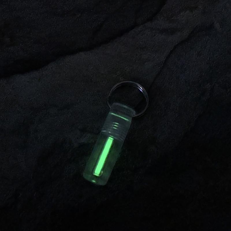 1PC Glow in the Dark Keychain Necklace Pendant 25 Years Life EDC Charm 2x12mm