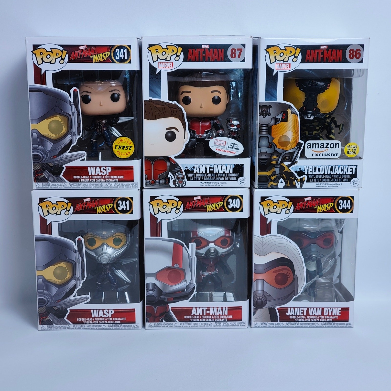 Lot of 6 Marvel Ant-Man collection Funko Pop