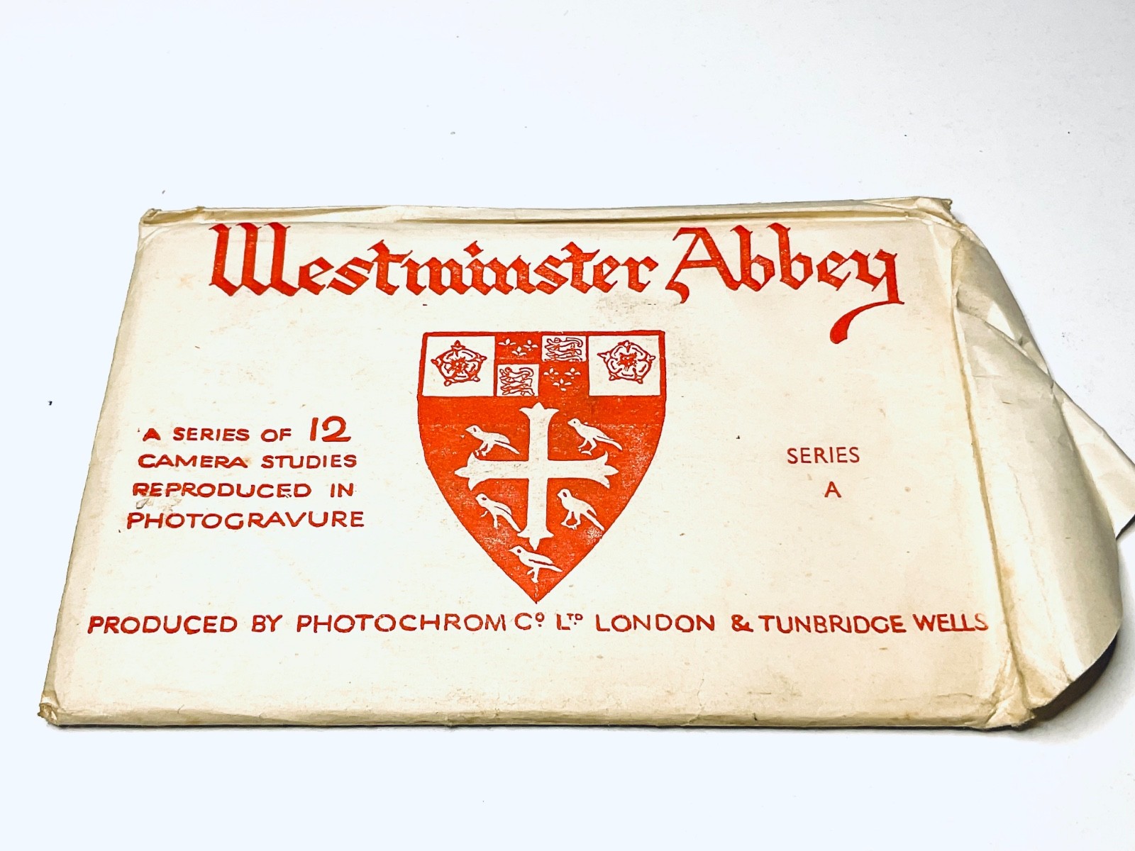 1930s Westminster Abbey 12 Photogravure Photos Photochrom Complete Set London