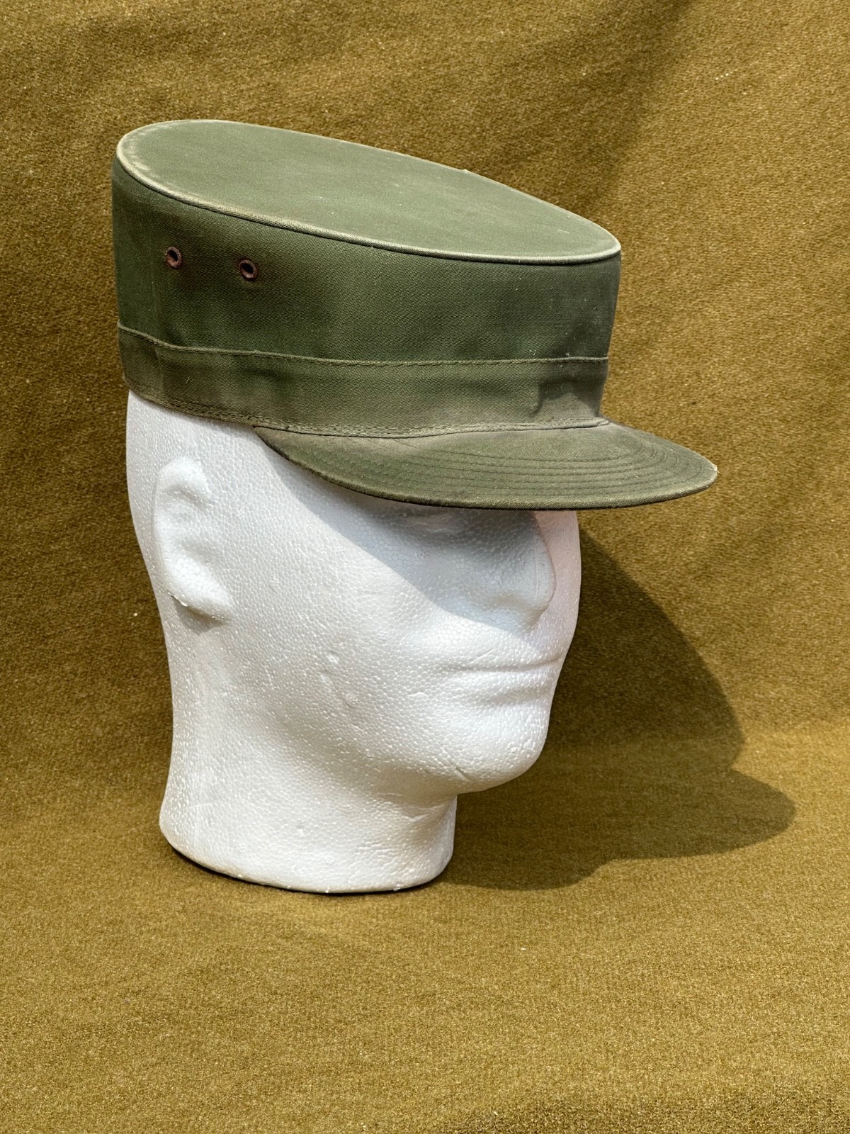 Vtg 1950s US Army Ridgeway Fatigue Cap M1951 Korean War Elvis Presley Hat OG-107