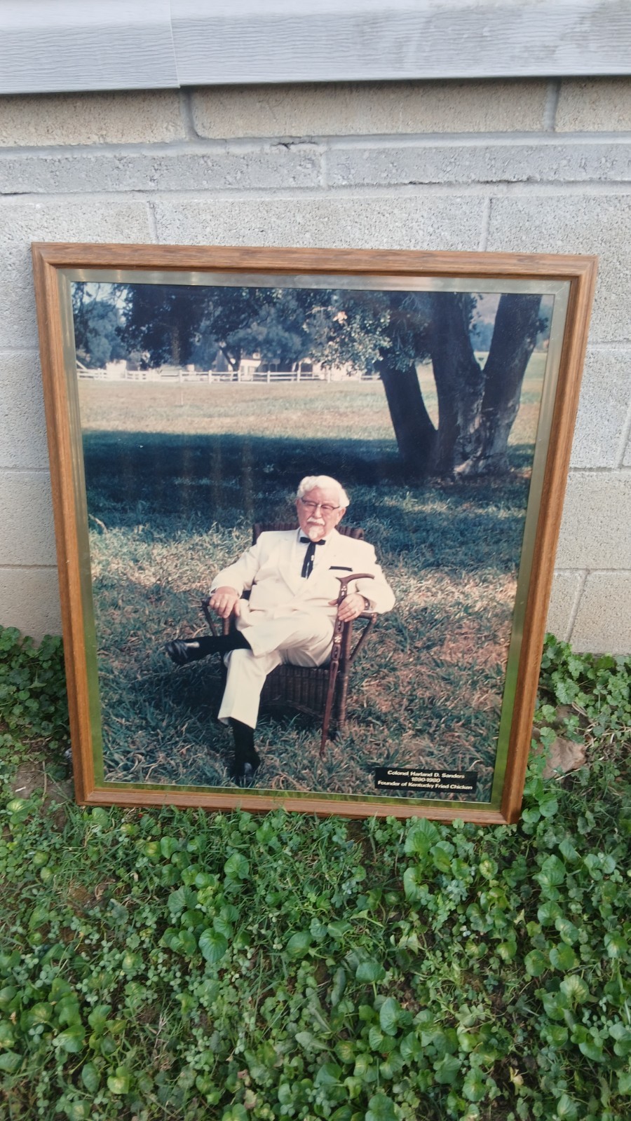 Rare Vintage Harland Colonel Sanders MEMORIAL Portrait 1980's KFC Advertising 