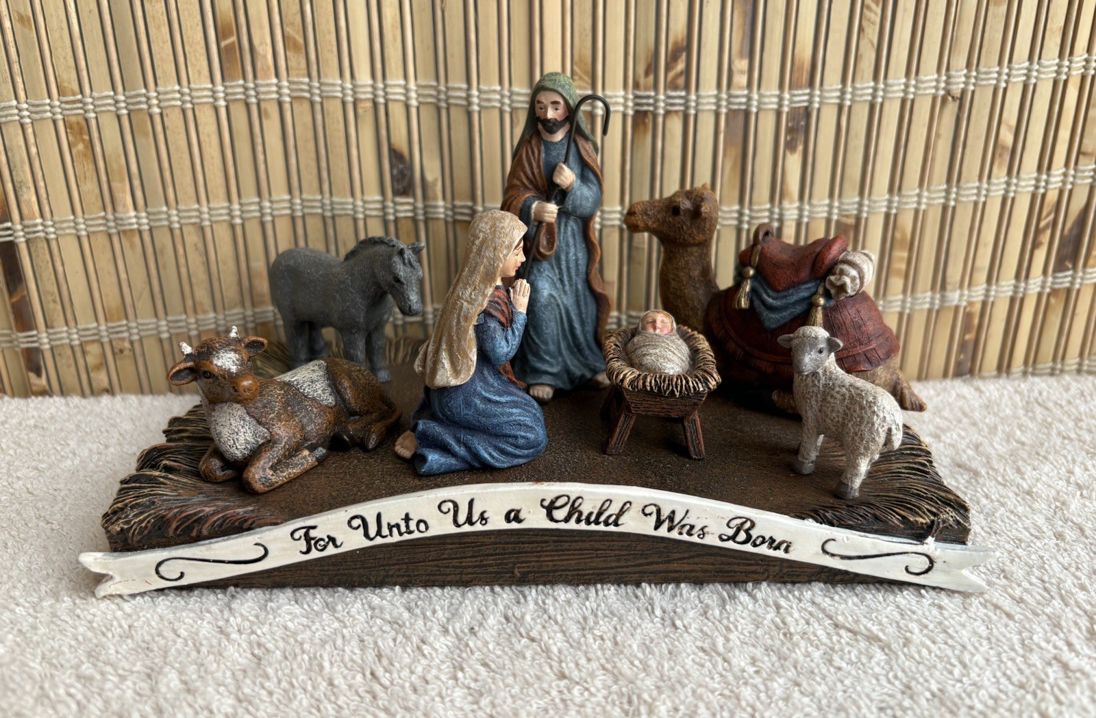Little Resin Nativity Silvestri Demdaco Set Figures, Animals & Platform