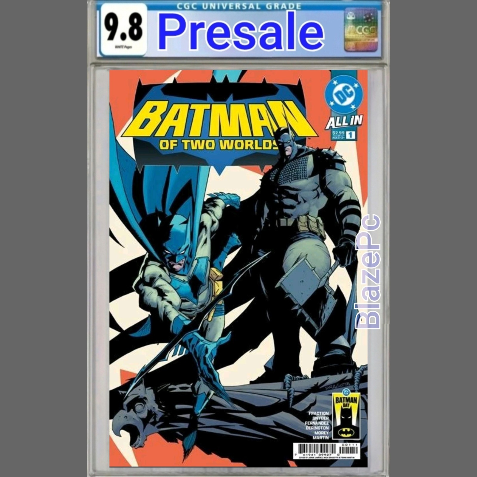 Batman of Two Worlds Batman Day 2026 CGC 9.8 Nick Dragotta Cover PRESALE
