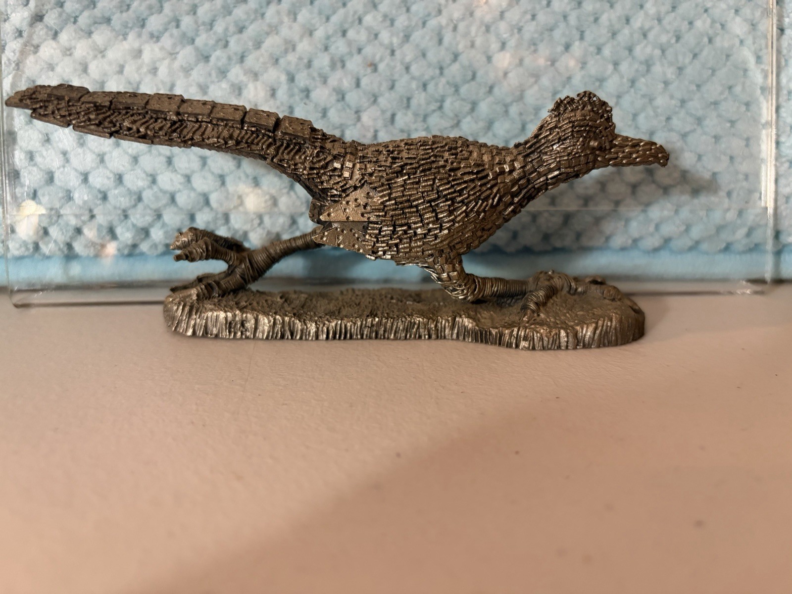 Vintage 1970\'s Pewter Roadrunner Bird Figurine Made By Hudson Pewter Co