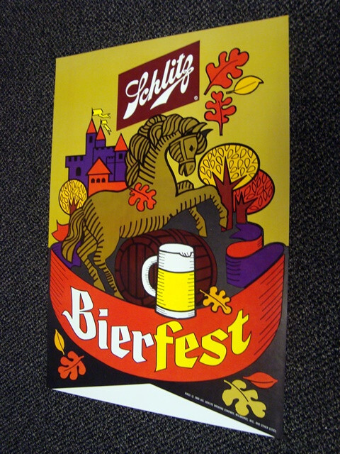 Circa 1969 Schlitz Bierfest w/Horse Poster