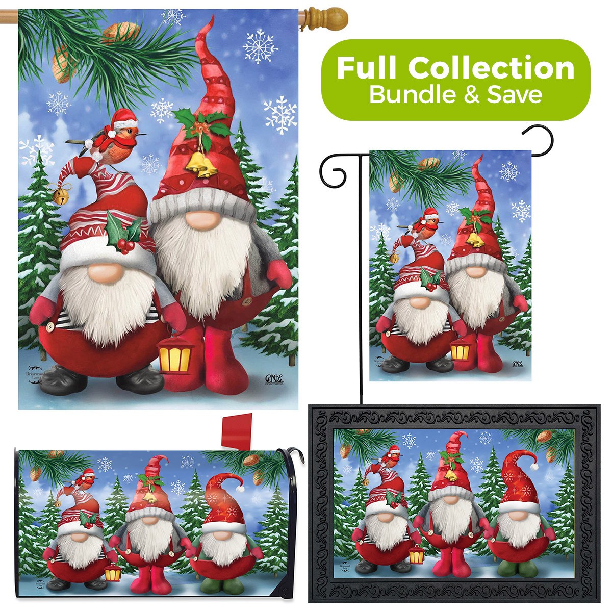 Briarwood Lane Winter Gnomes Christmas Design Collection 30x18