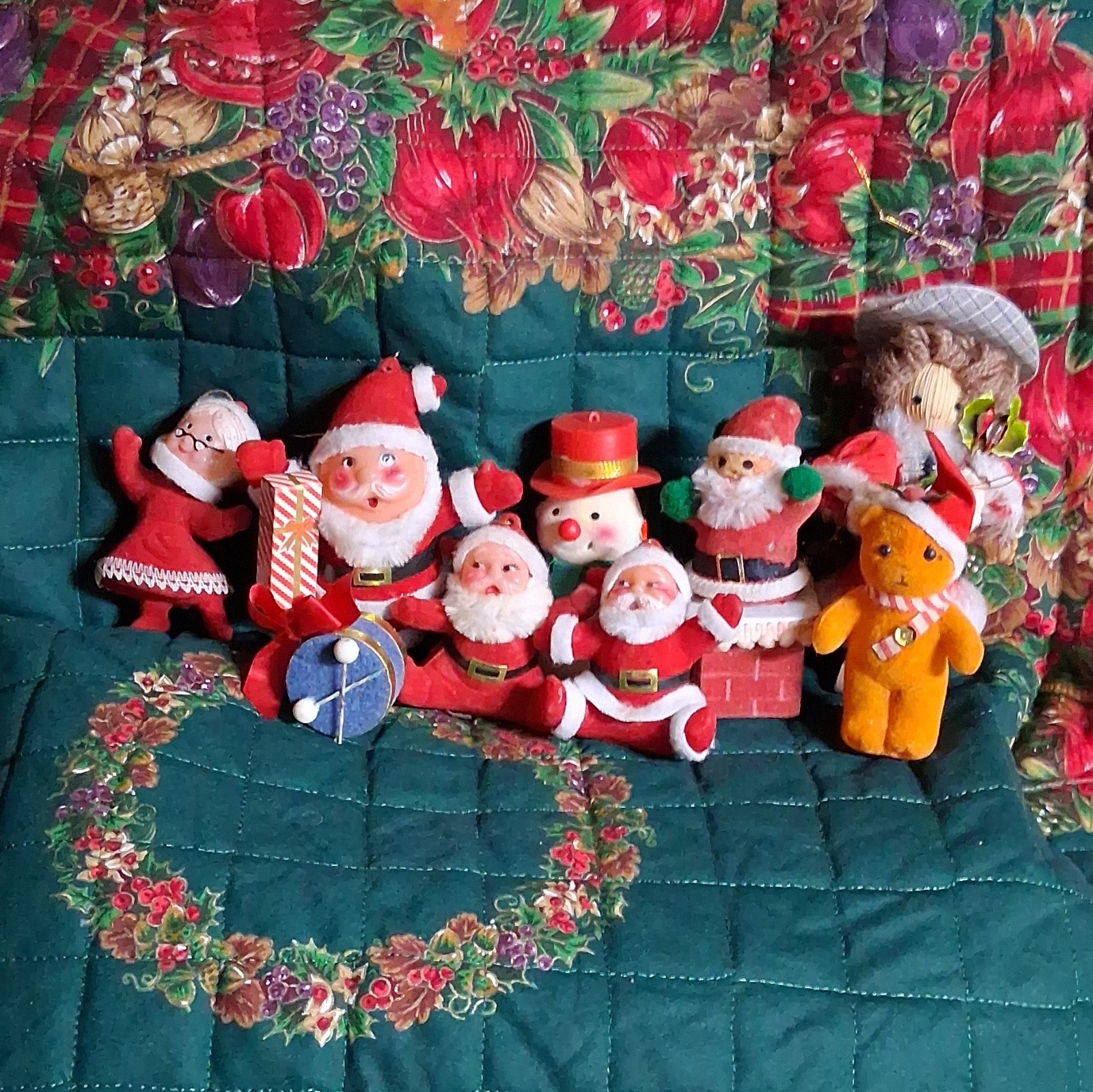 Vintage Felt Christmas Hanging Ornaments Lot Santa Claus Snowman Mrs. Claus Vintage Felt Christmas Hanging Ornaments Lot Santa Claus Snowman Mrs. Claus