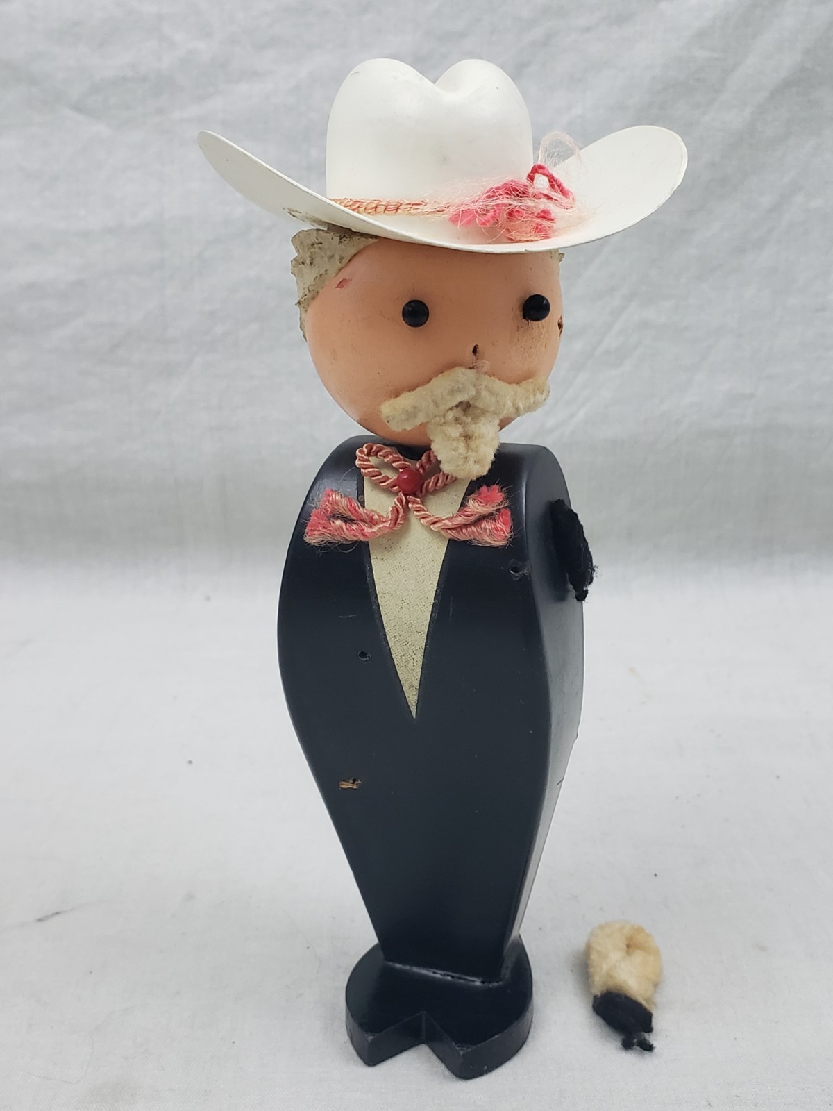 VTG COLONEL REB FORMER MASCOT OLE MISS HANDMADE WOOD ARMS BROKEN 1930s