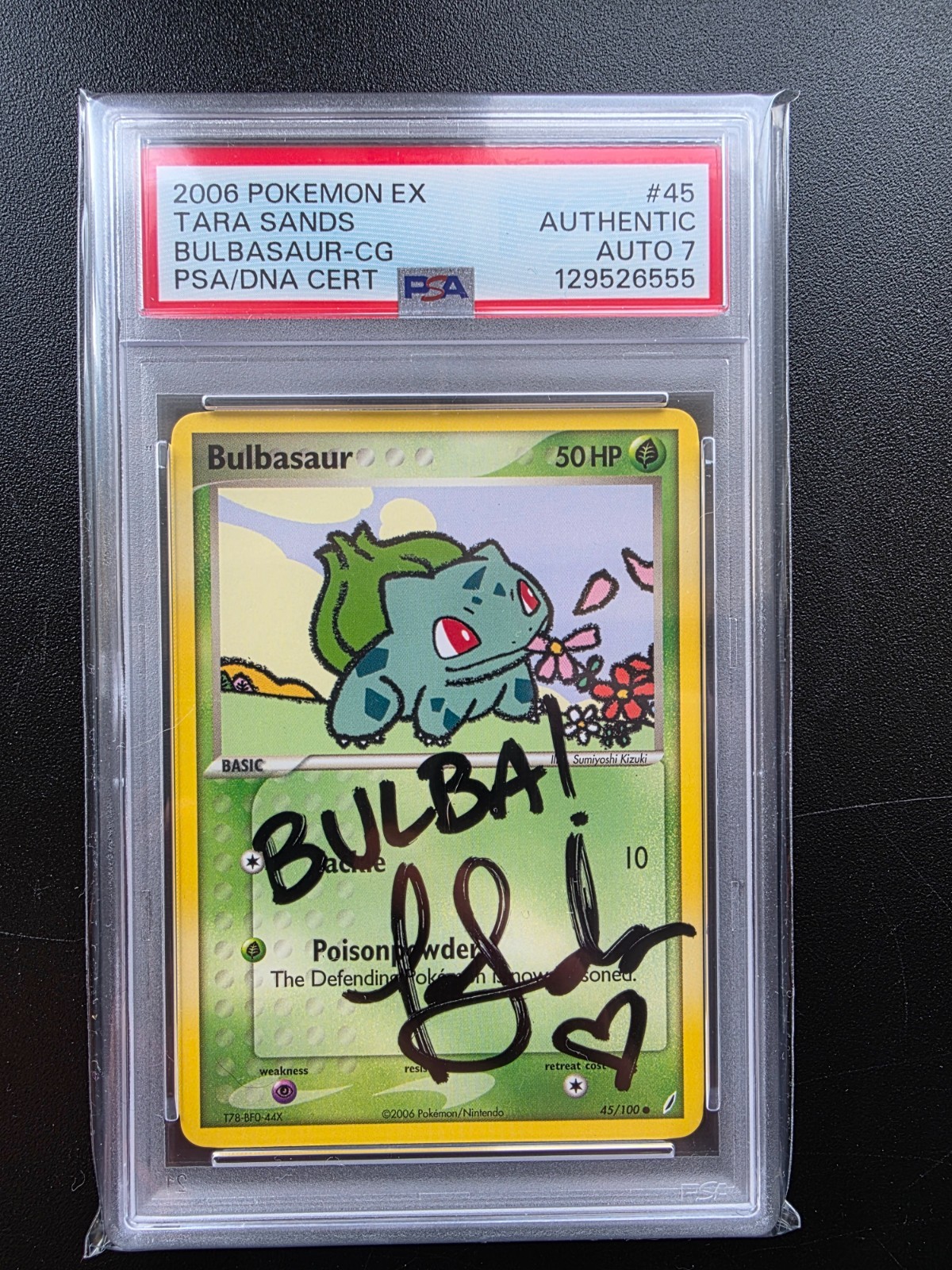 PSA Pokemon Bulbasaur 151 starter signed auto Tara Sands crystal guardians POP 1
