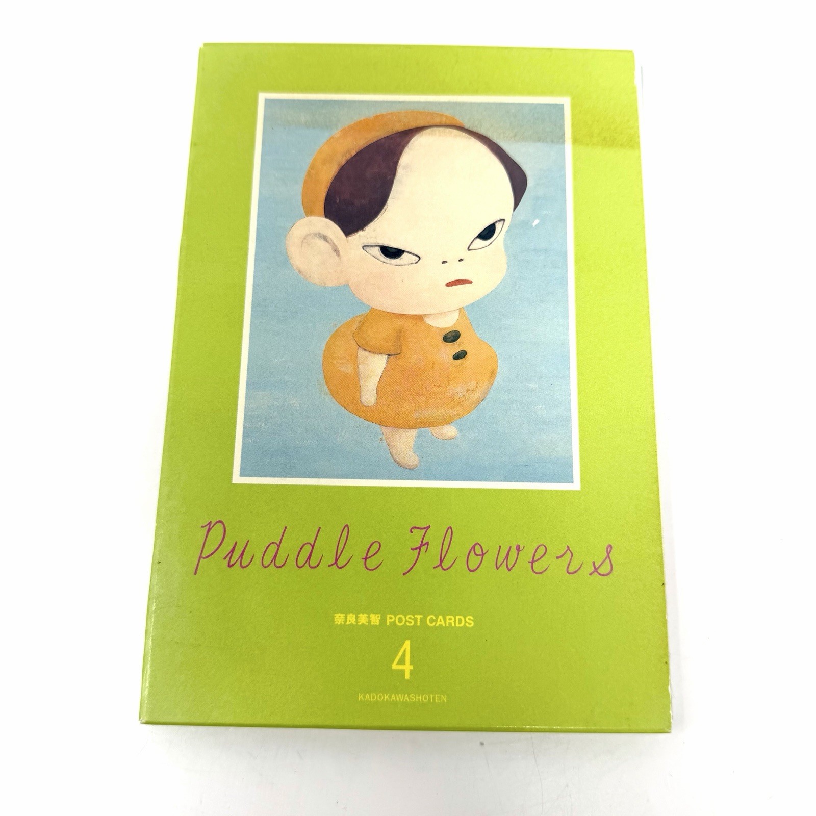 Yoshitomo Nara #4 Puddle Flowers 16 Vintage Postcards Kadowka Shoten Rare EUC