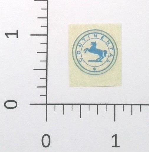 Vintage Continental Tires Horse Logo Mini Advertising Sticker Decal 