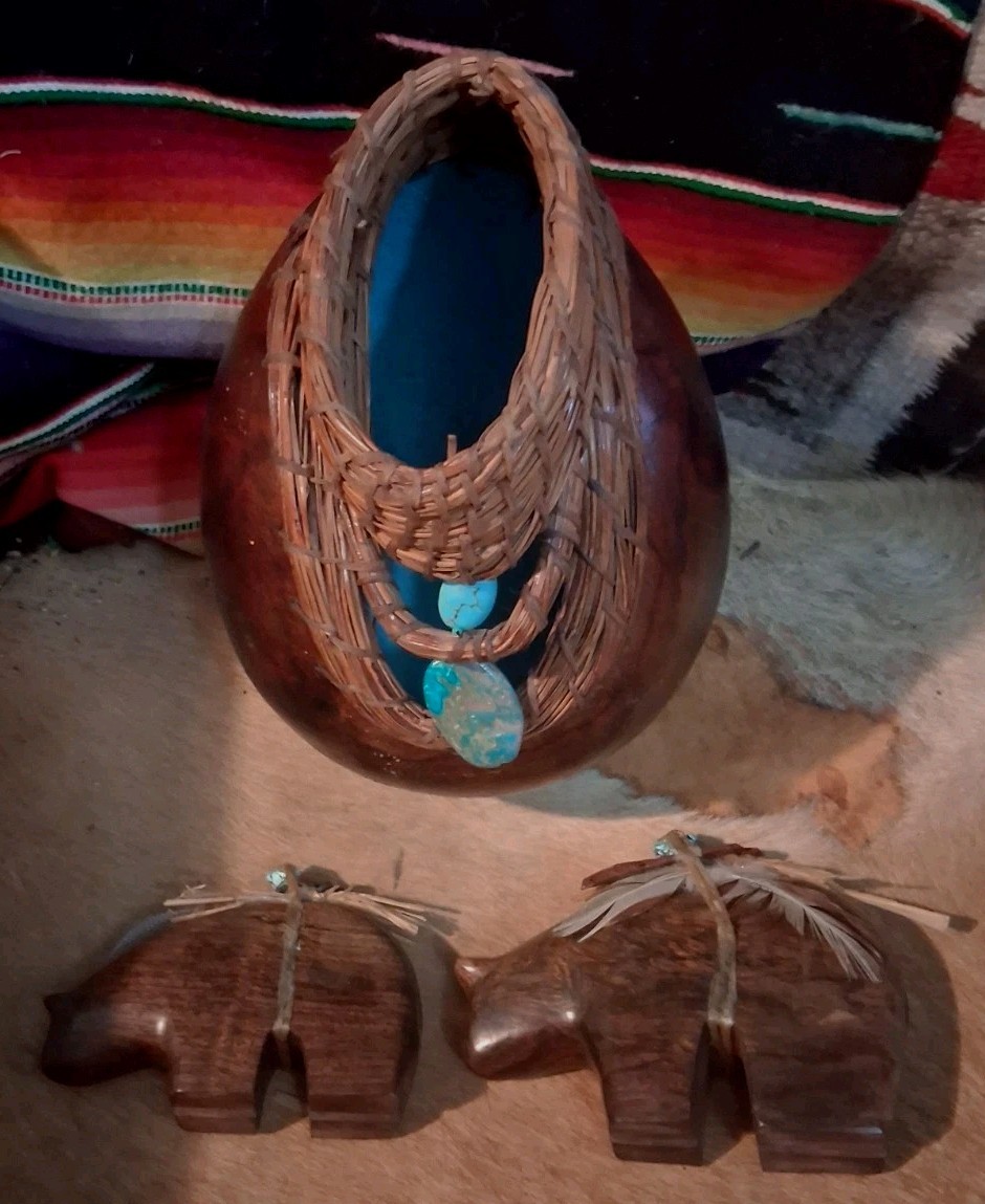*AWESOME  NATIVE AMERICAN  ART VERY NICE QUALITY 3 PCS NAVAJO *