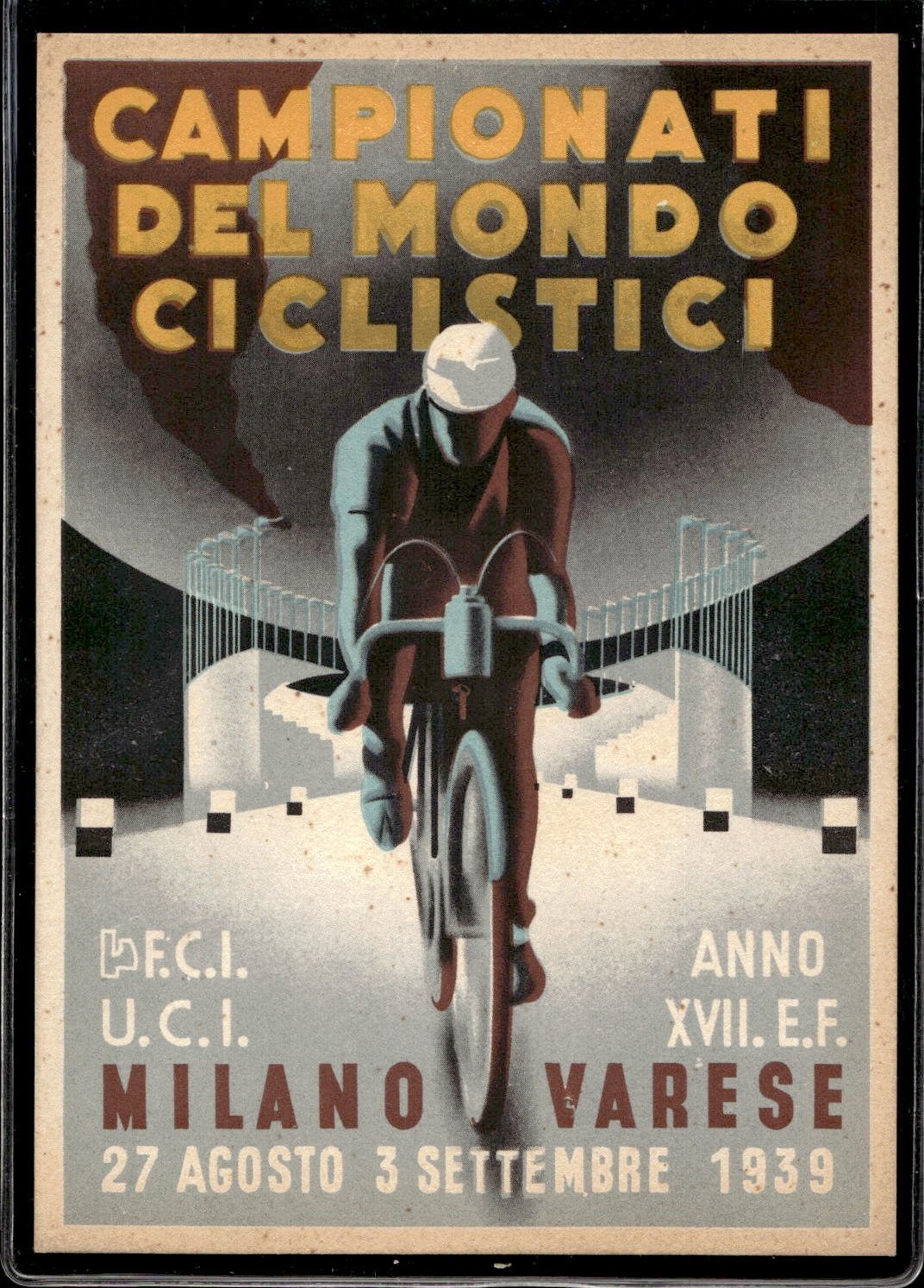 postcard postcard cycling world championships Milan Varese 1939