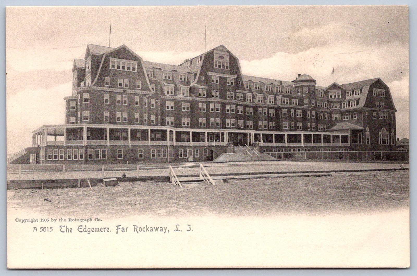 K32/ Far Rockaway New York Postcard c1910 Rotograph The Edgemere Hotel 1246