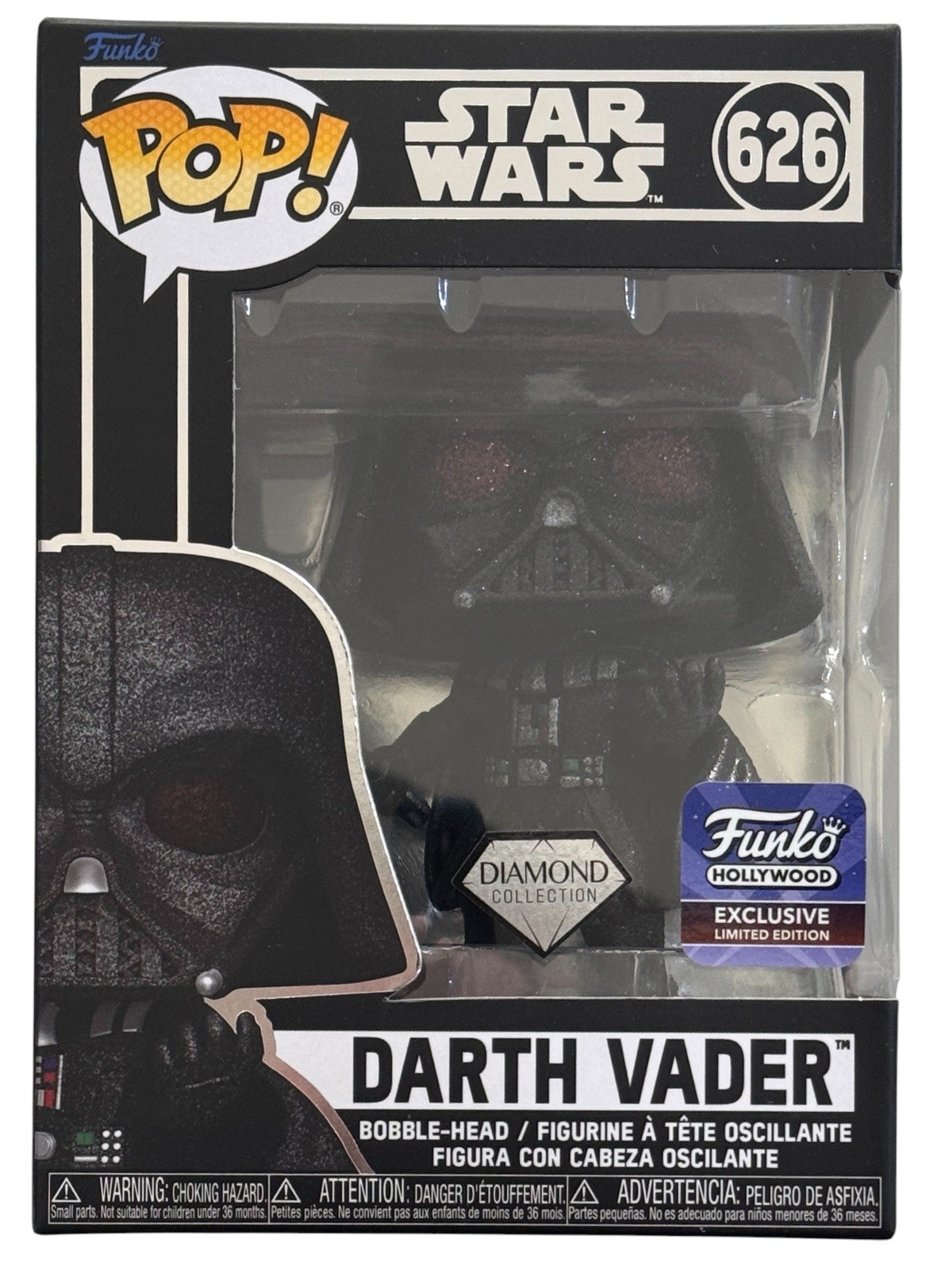 Funko Pop Star Wars Darth Vader (Diamond) #626 Hollywood Exclusive + Protector