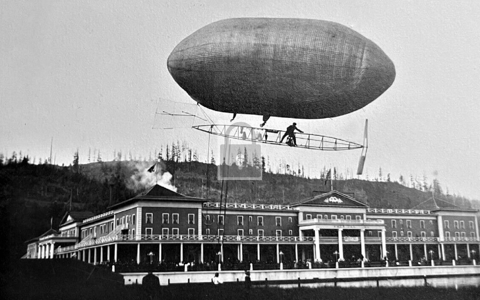 Lincoln Beachey Dirigible American Inn Portland Oregon OR - Reprint