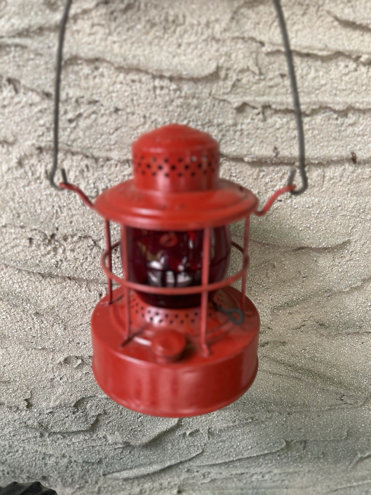 Vintage Rare Red Embury No. 500  Bell System Lantern Nice