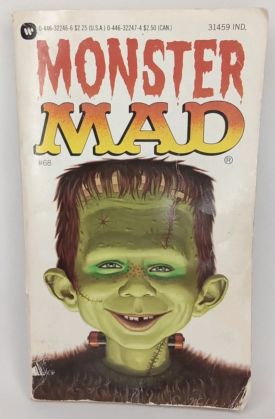 VTG 1985 Frankenstein Monster MAD Humor Satire Comic Halloween Paperback Book