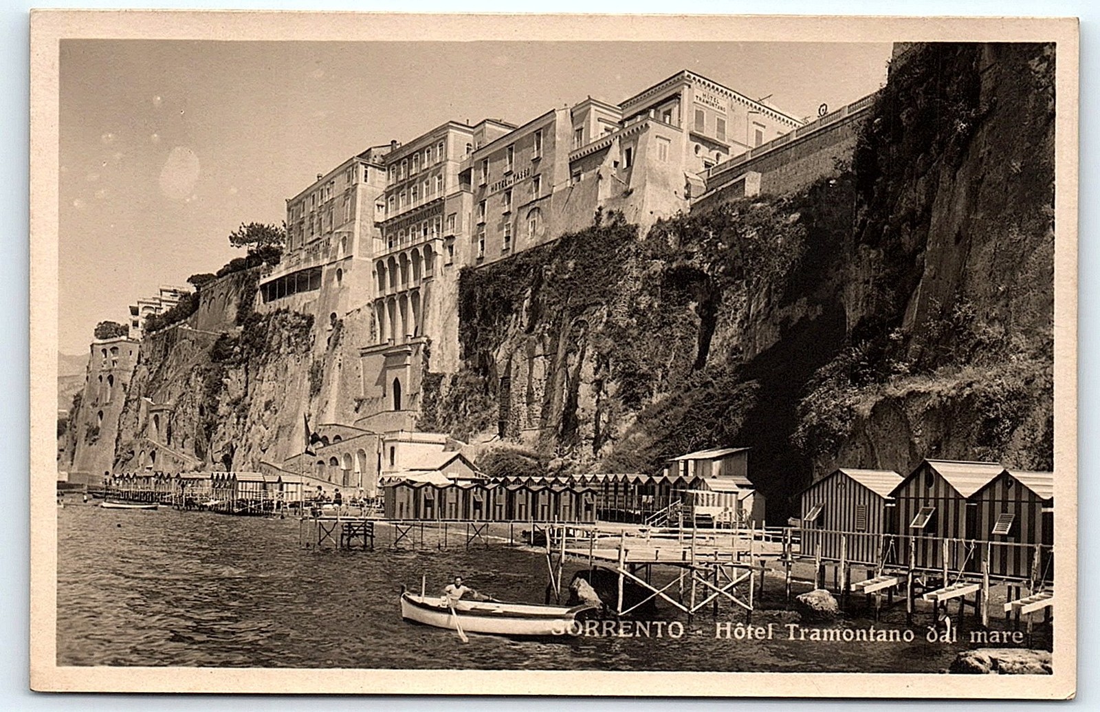 Postcard Vintage sepia postcard of Sorrento, Italy