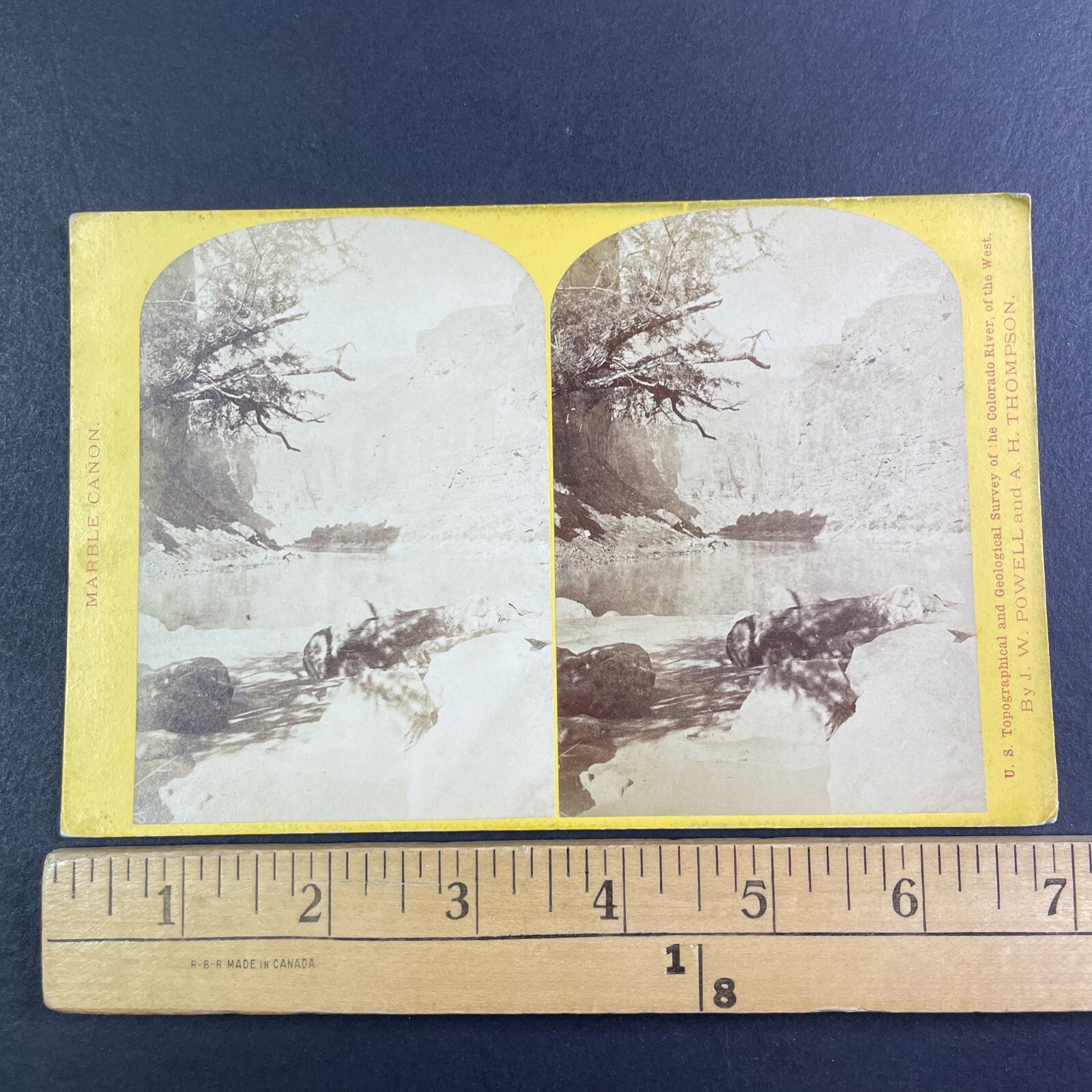 Marble Canyon Utah Stereoview Powell Survey J.K. Hillers c1874 Colorado River