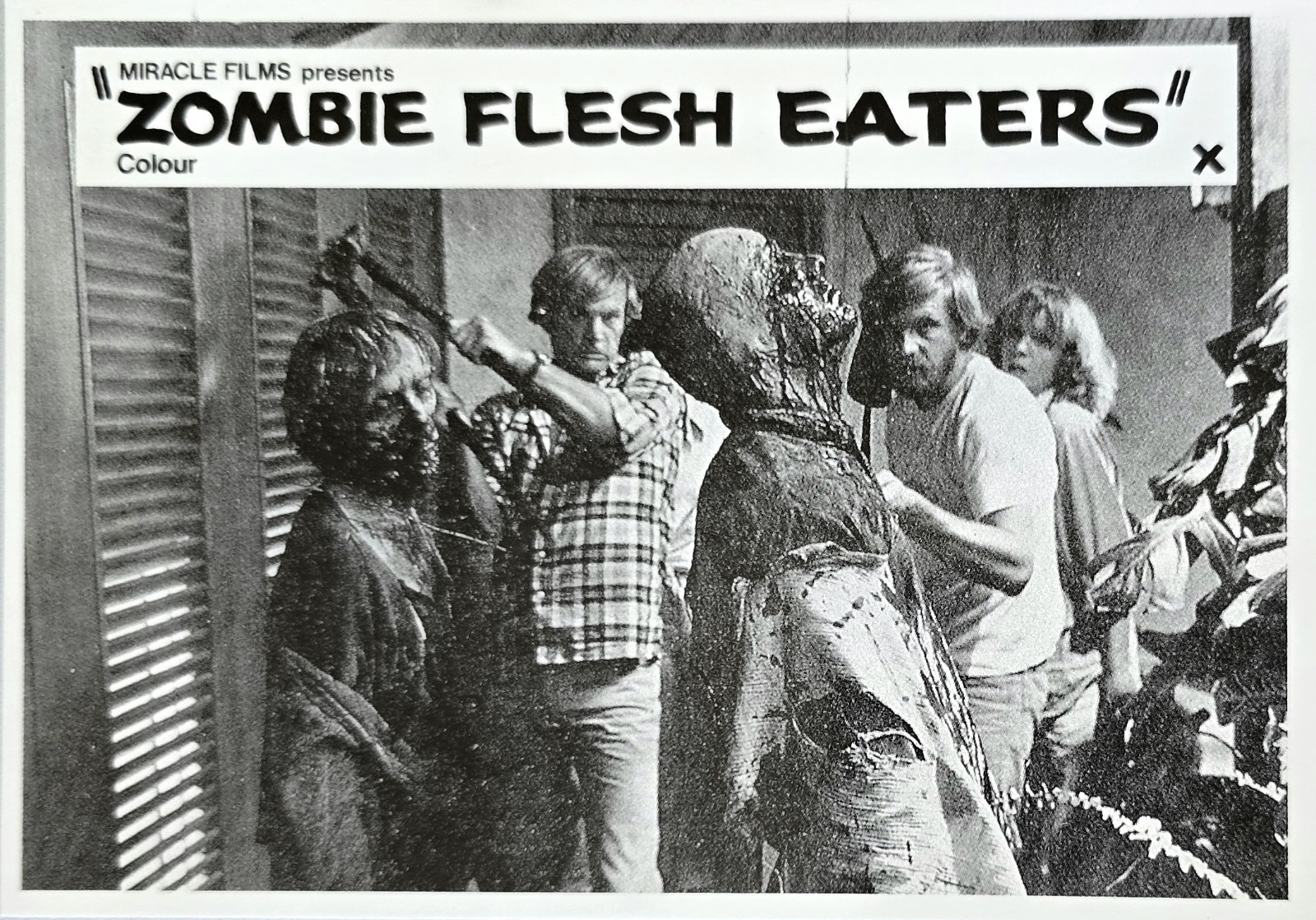 Zombie Flesh Eaters Moviedrome cinema Miracle Films original old card cpa AK