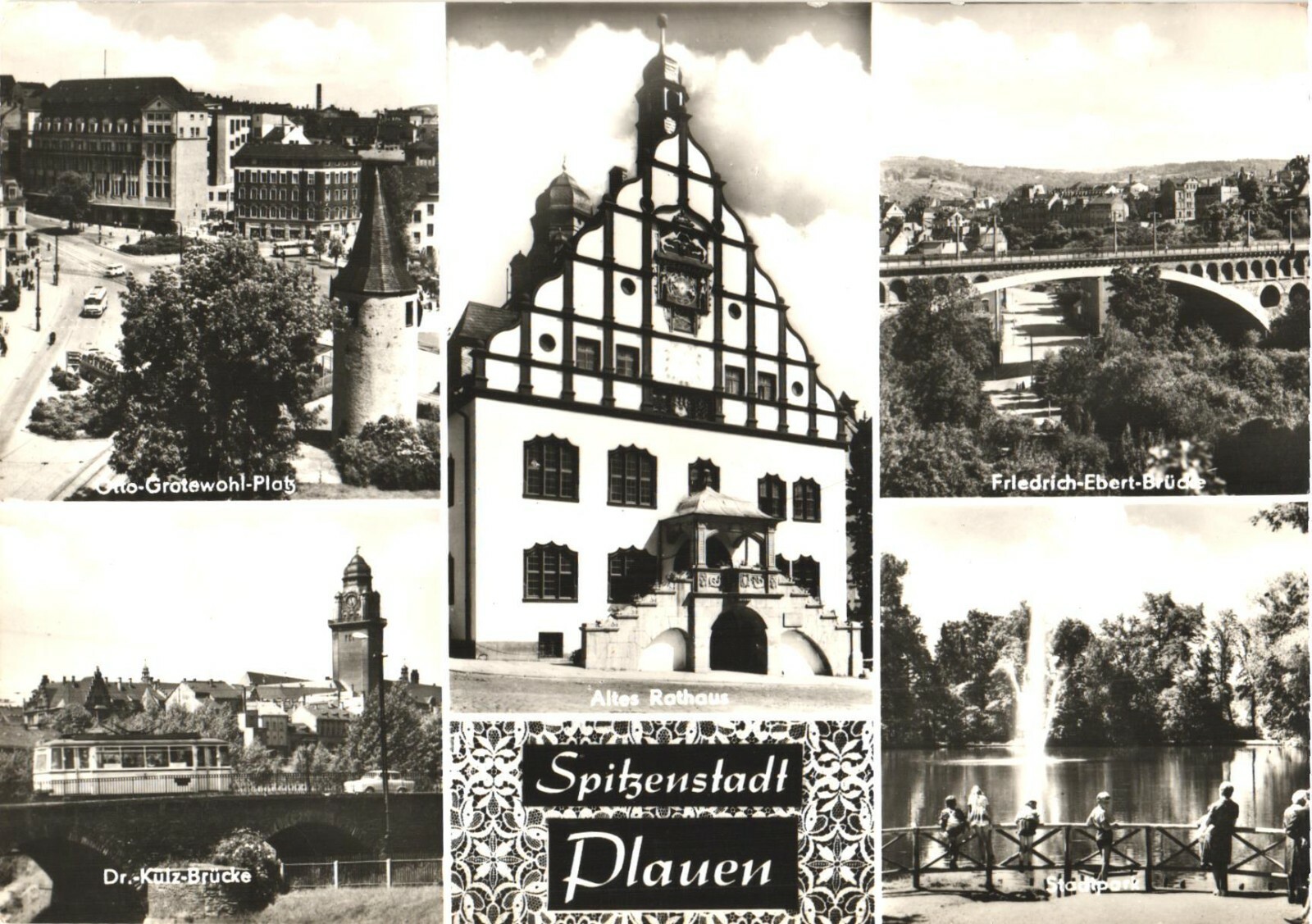 Plauen Germany Multi-View Altes Rathaus RPPC Real Photo Postcard 1978 Unposted Plauen Germany Multi-View Altes Rathaus RPPC Real Photo Postcard 1978 Unposted