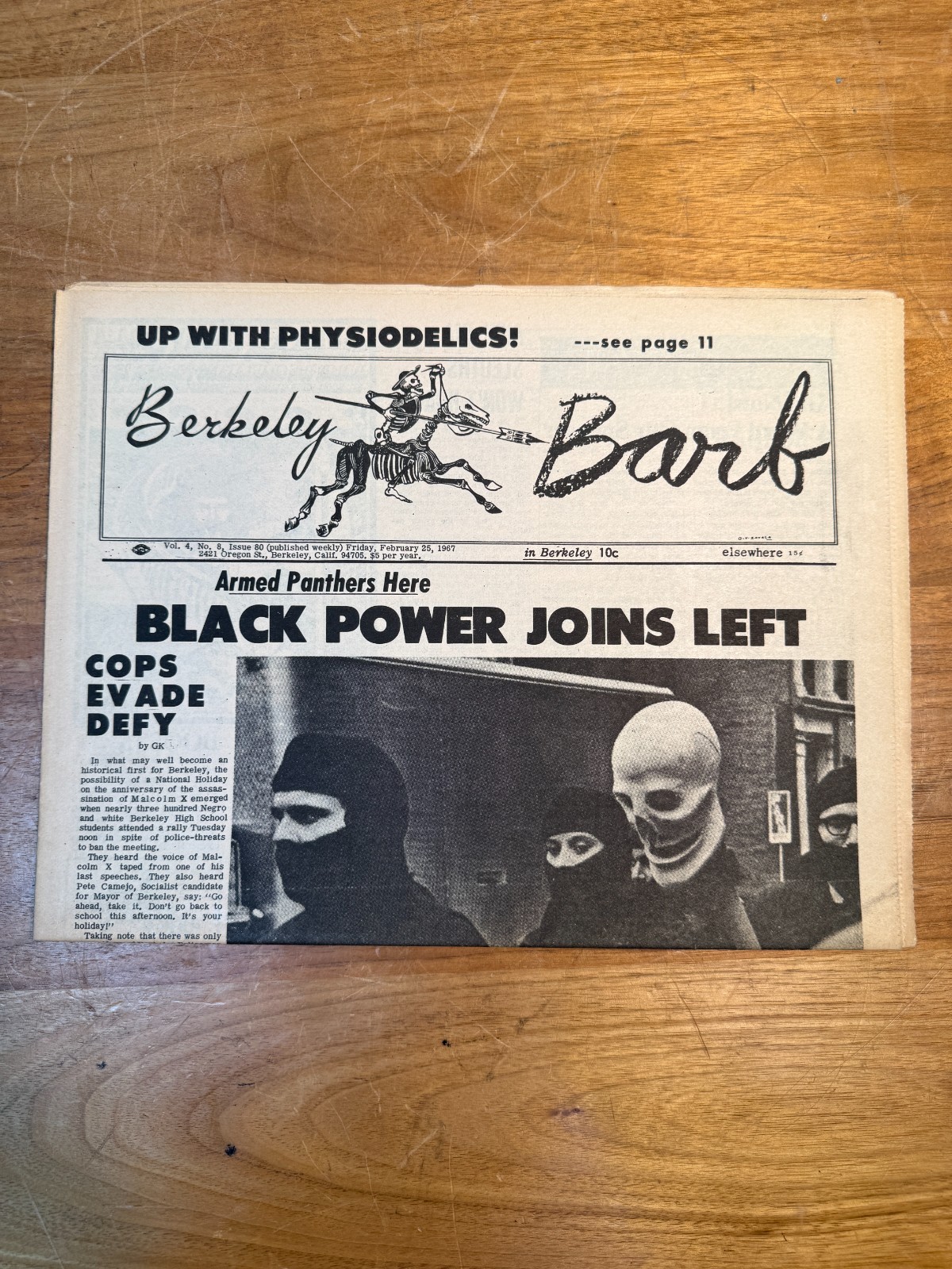 Berkeley Barb Feb 25 1967 Vol 4 No 8 Issue 80 Black Power Newspaper