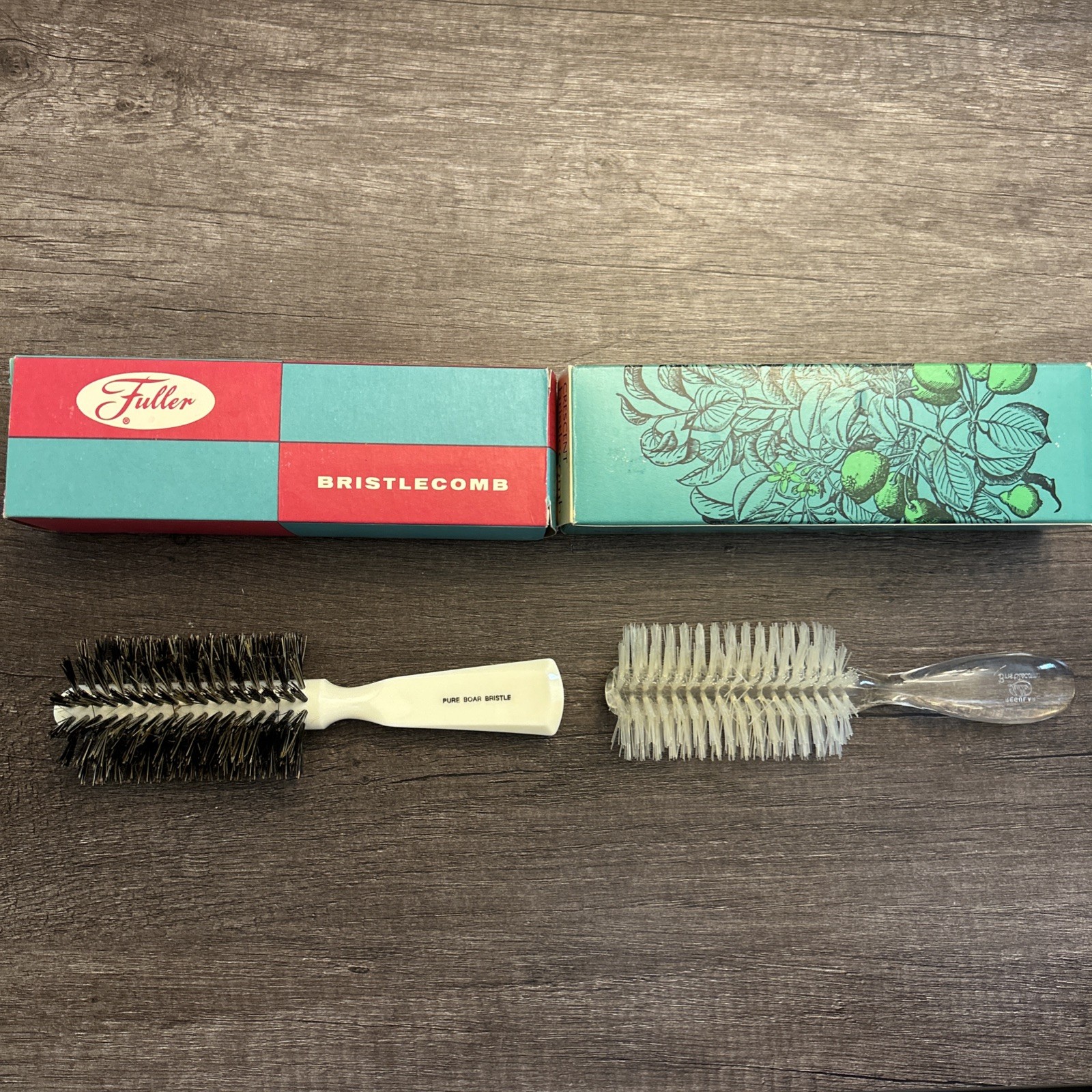Vintage Fuller Bristlecomb Hair Brush Boar Bristle 524 Lot Of 2