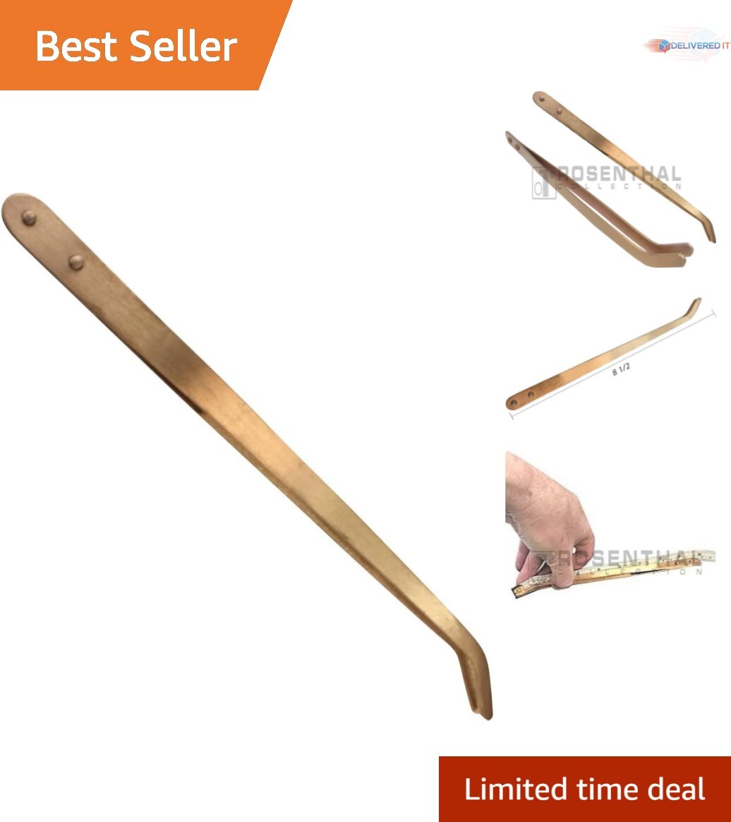 8.5” Copper Curved Tongs - Durable & Lightweight Tool for Effortless Cooking
