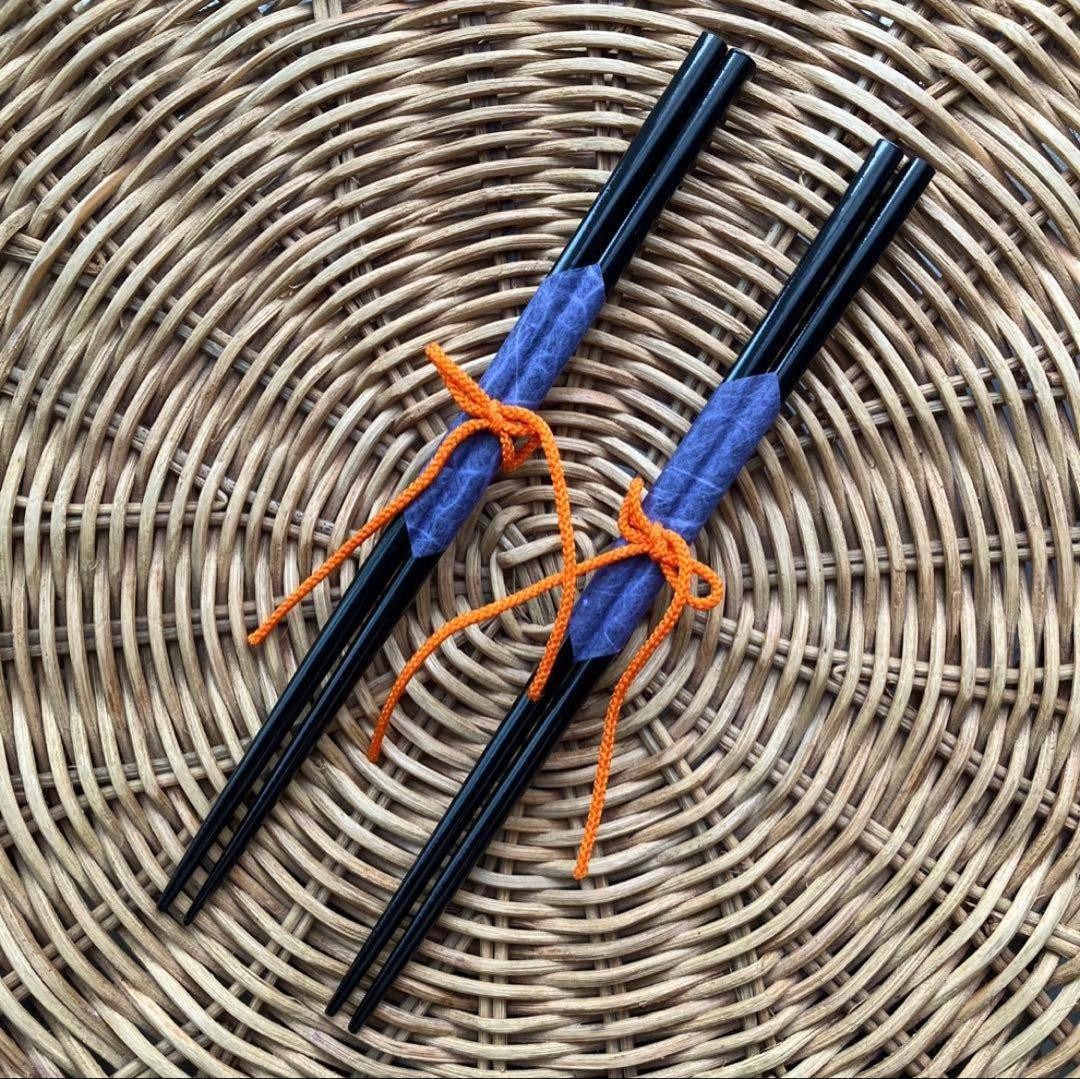 Kansai Yamamoto Wakasa Lacquered Chopsticks Pair Set Japan Vintage Collectible