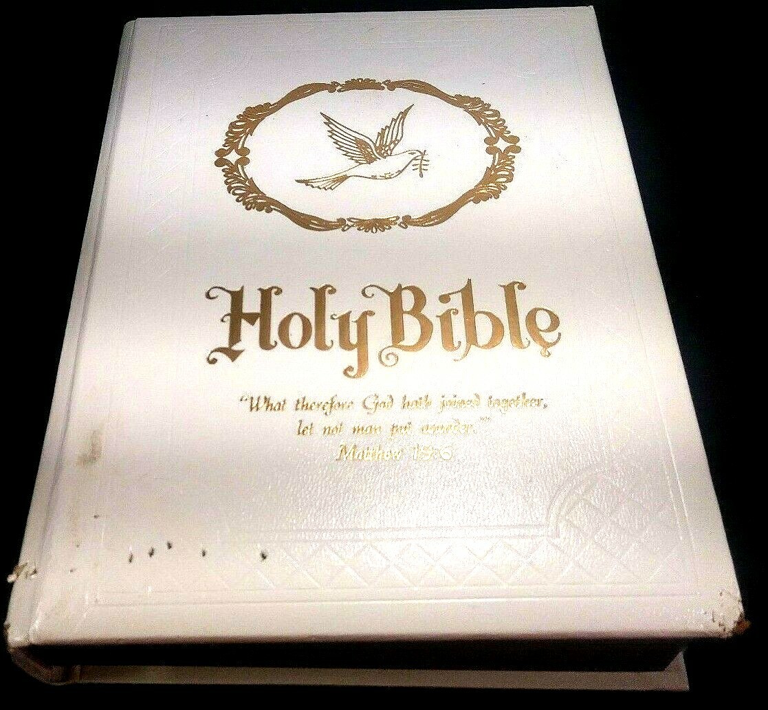 Gibson Holy Bible Wedding Edition 1971 King James Version White 8.5x11.5