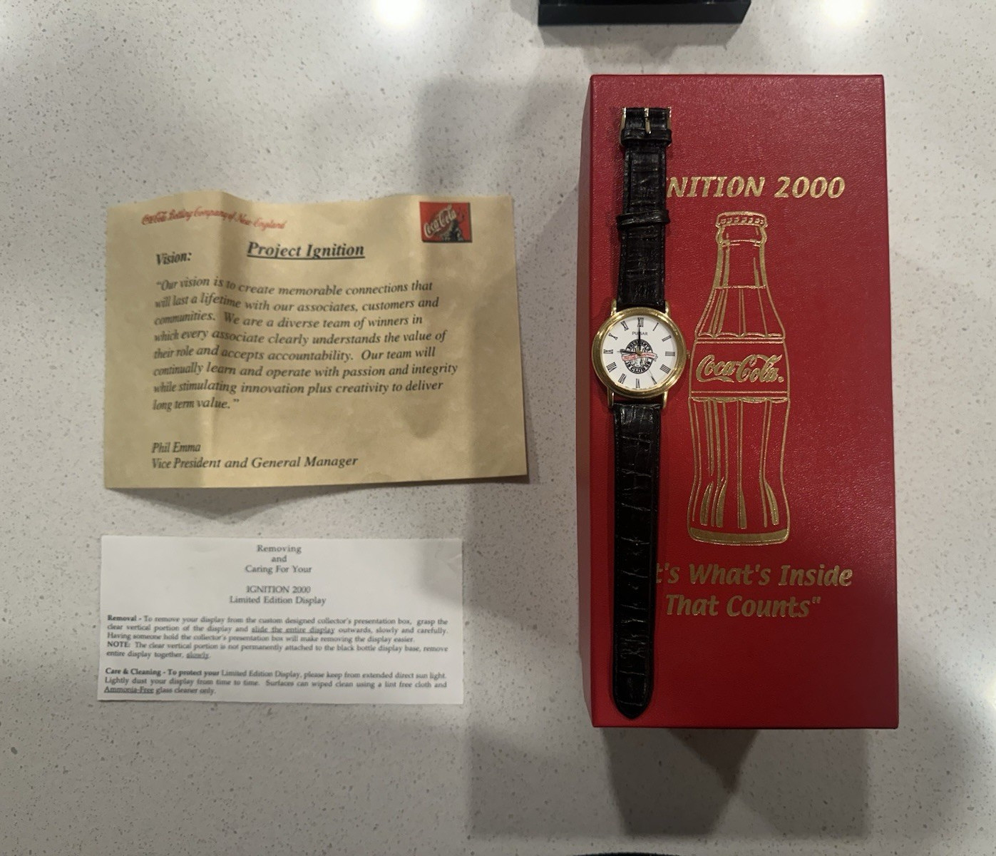 Coca-Cola Ignition 2000 Limited Edition Watch w/ Red Box & Paperwork