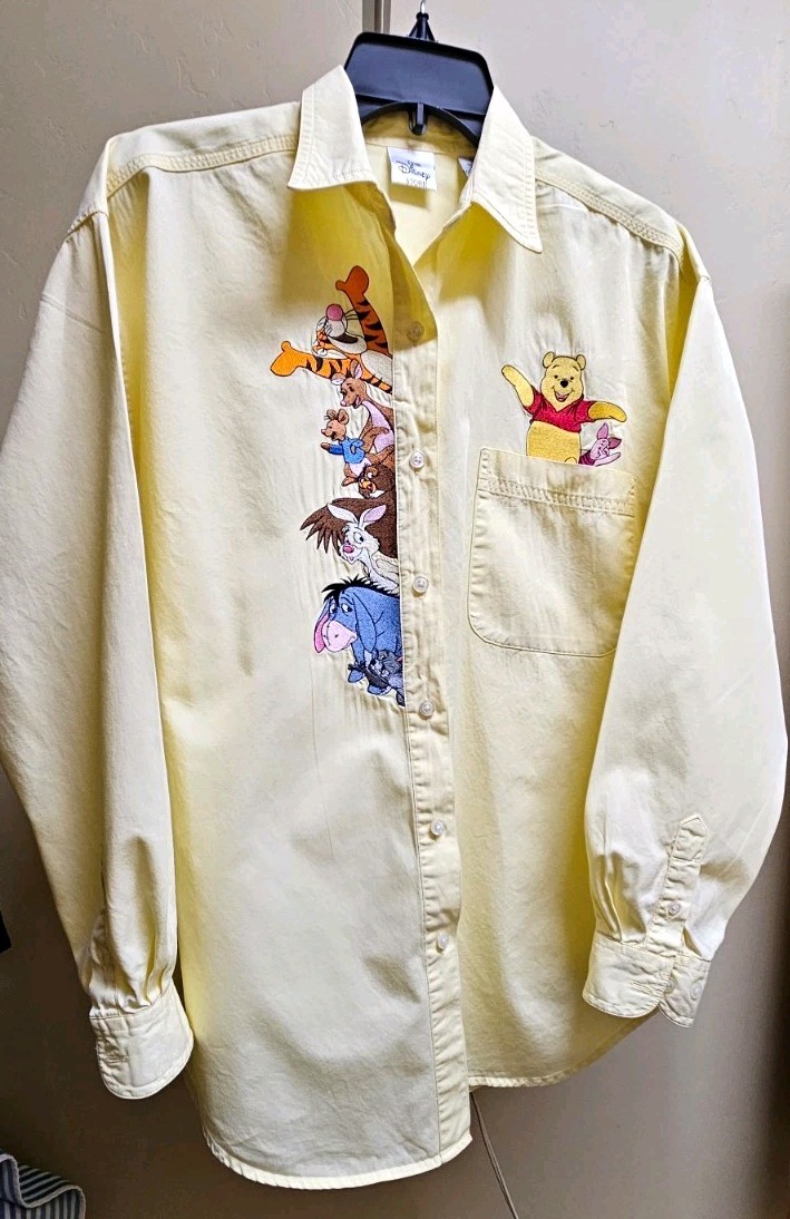Vintage 90s Disney Store Winnie The Pooh Long Sleeve Shirt Women's XL