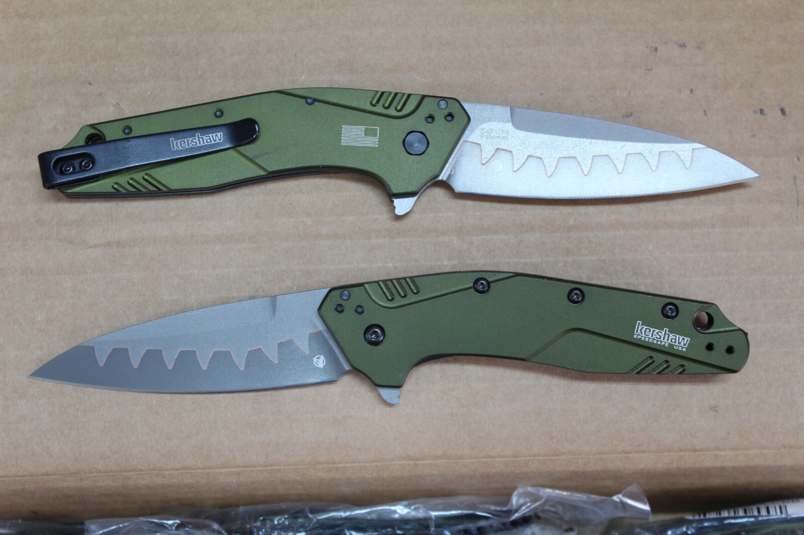 Kershaw Olive Dividend 1812OLCB, Composite Blade, Brand New, Factory 2nd, USA Kershaw Olive Dividend 1812OLCB, Composite Blade, Brand New, Factory 2nd, USA