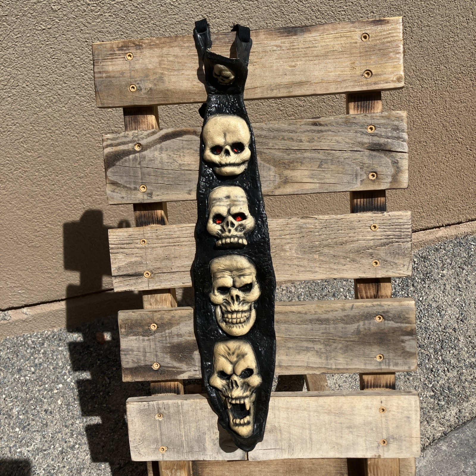VTG Rare 19” Molded Latex Halloween Tie 5 Different Skeleton Heads Adjustable VTG Rare 19” Molded Latex Halloween Tie 5 Different Skeleton Heads Adjustable