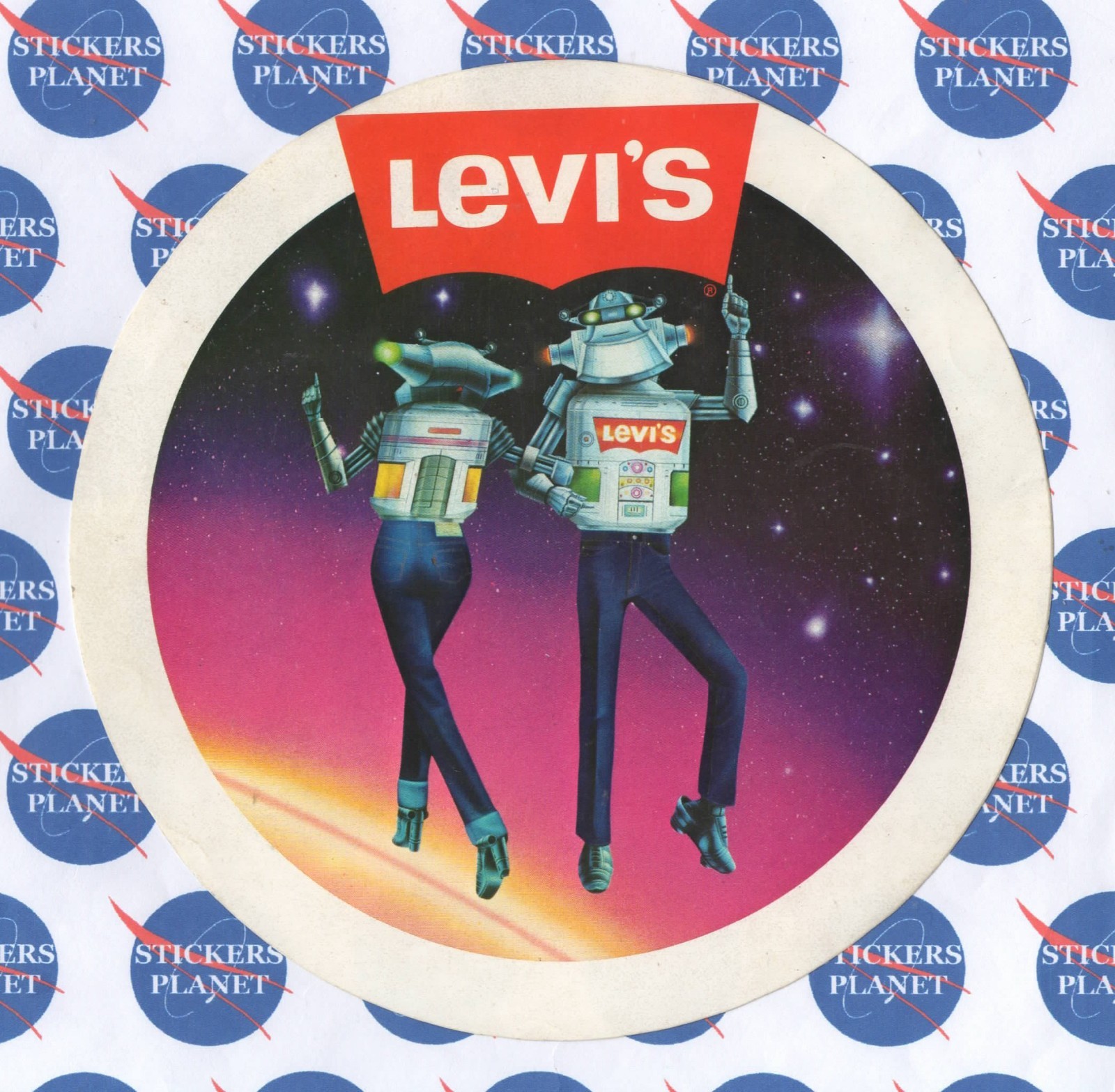 VINTAGE STICKER STICKER STICKER LEVI'S ROBOTS KING SIZE