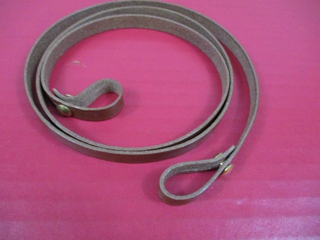 WWII Era US Army Leather Binoculars Neck Strap - Reproduction